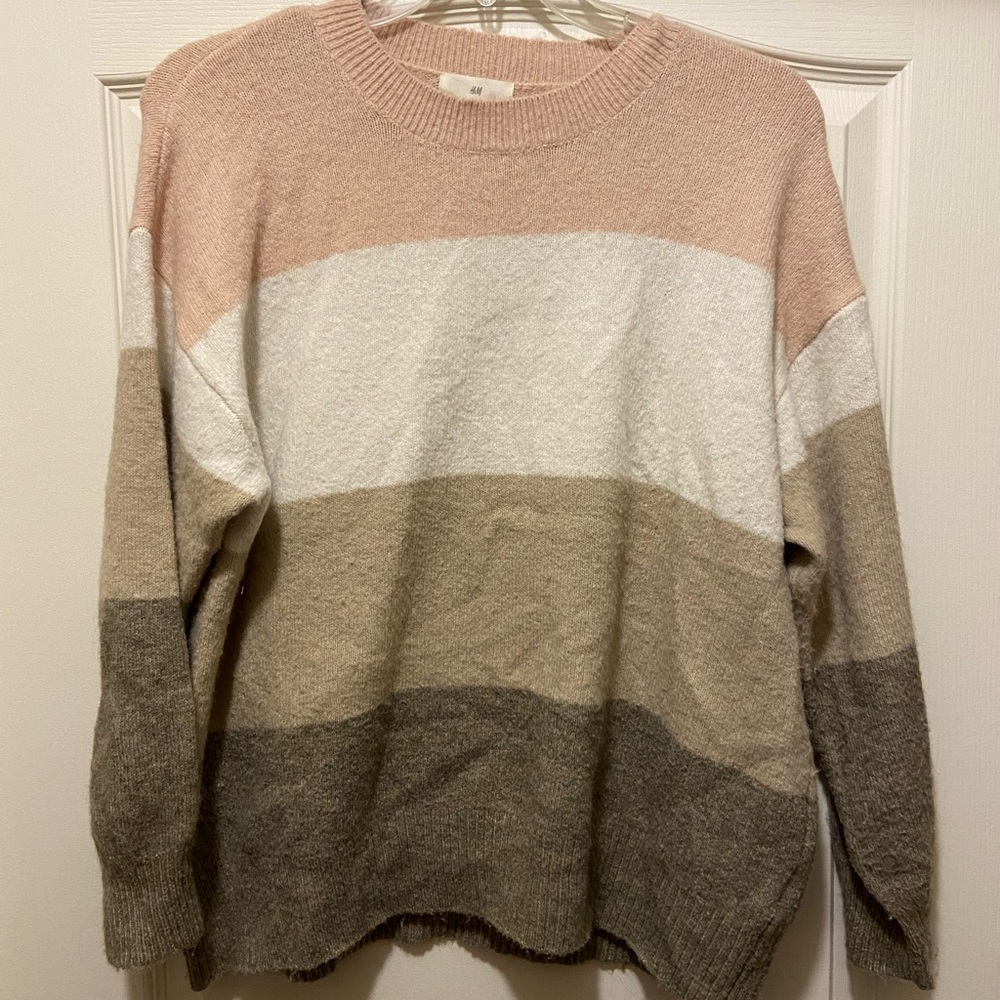 H&M color block sweater